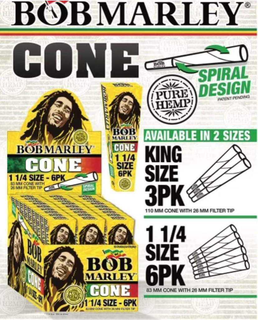 BOB MARLEY CONE 3PK/6PK