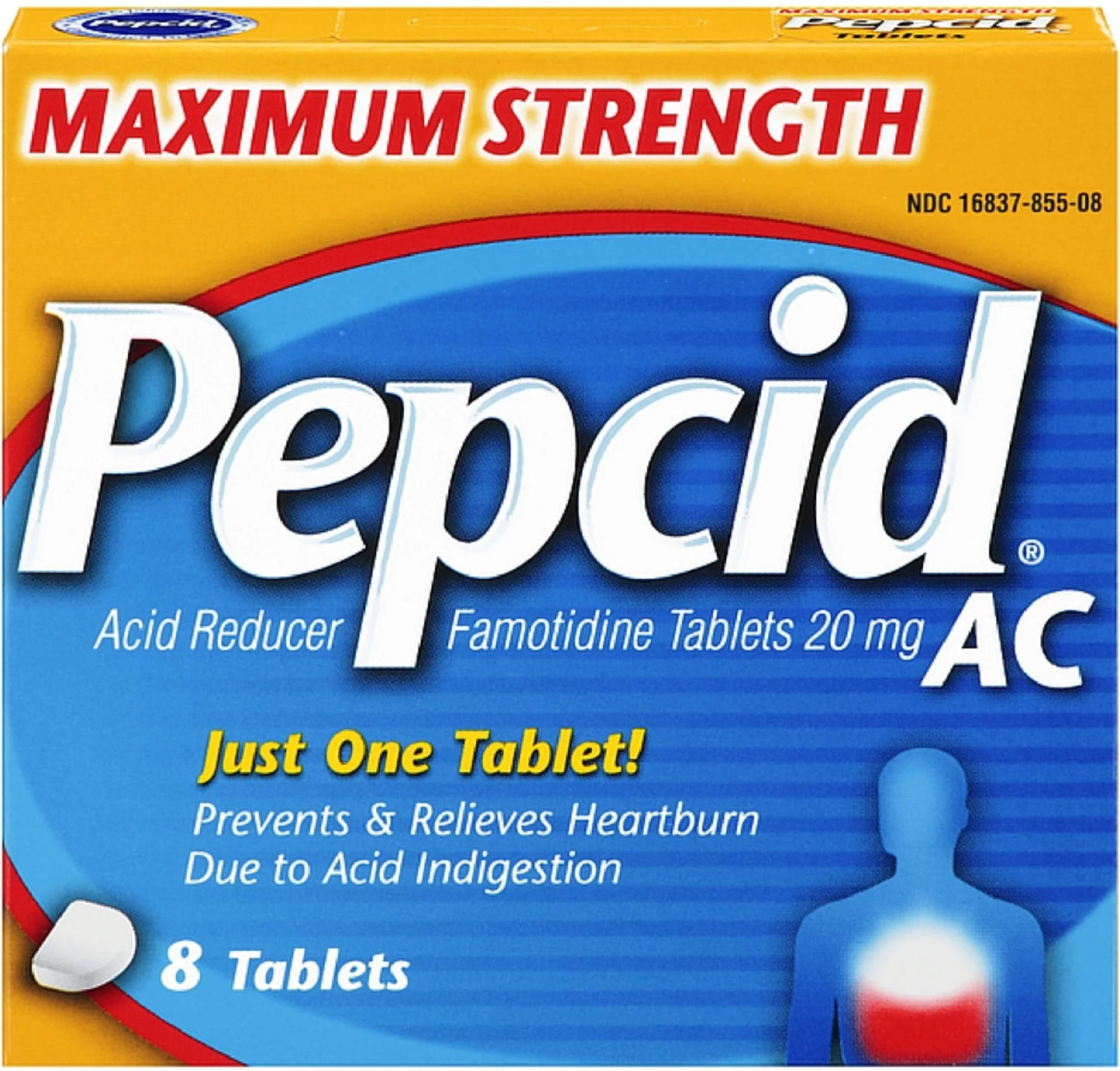 PEPCID MAX STRENGHT-8 TAB-1CT
