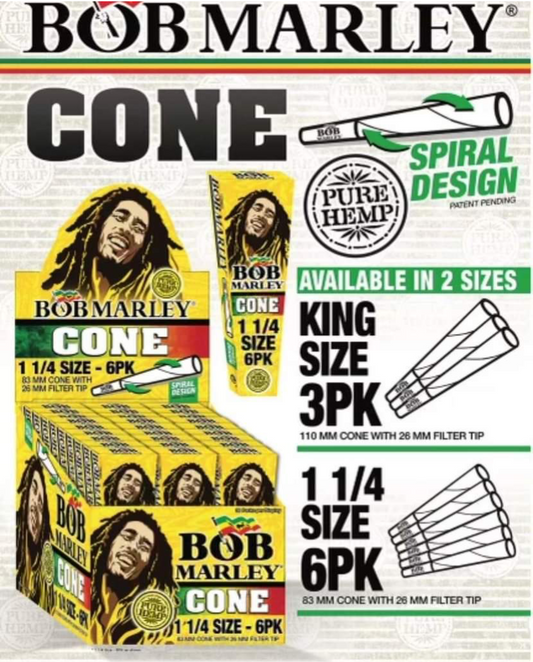 BOB MARLEY CONE 3PK/6PK